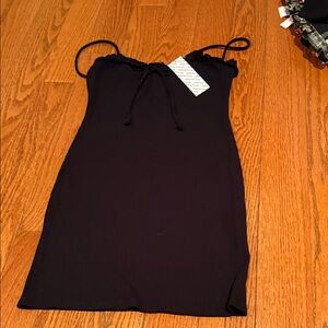 Ribbed ruffle urban outfitters dress